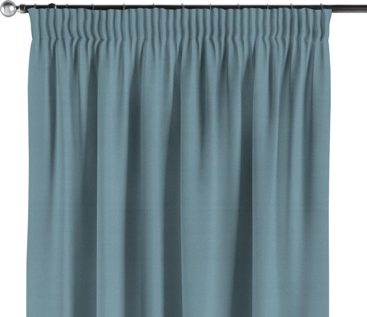Комплект портьер на тесьме 2 шт, цвет серо-голубой, размеры от 100 см